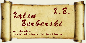 Kalin Berberski vizit kartica